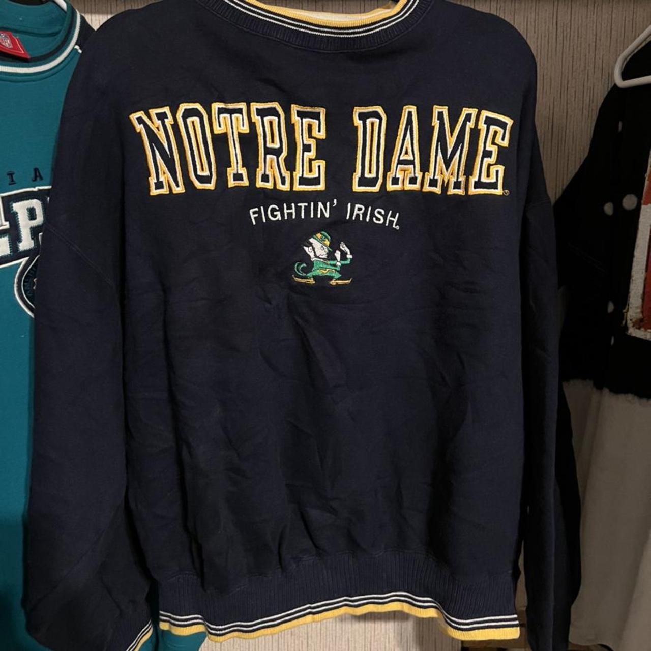 Notre Dame heavy weight crew neck. Tagged as XXL but... - Depop