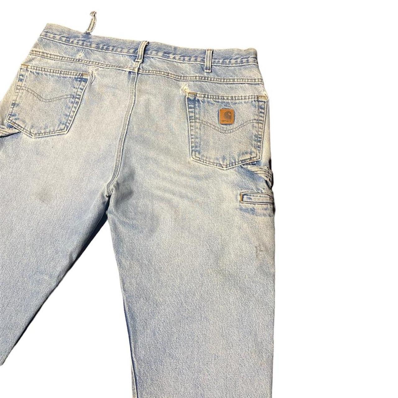 Vintage Y2K Ripped Carhartt Jeans Size 40 x 32... - Depop