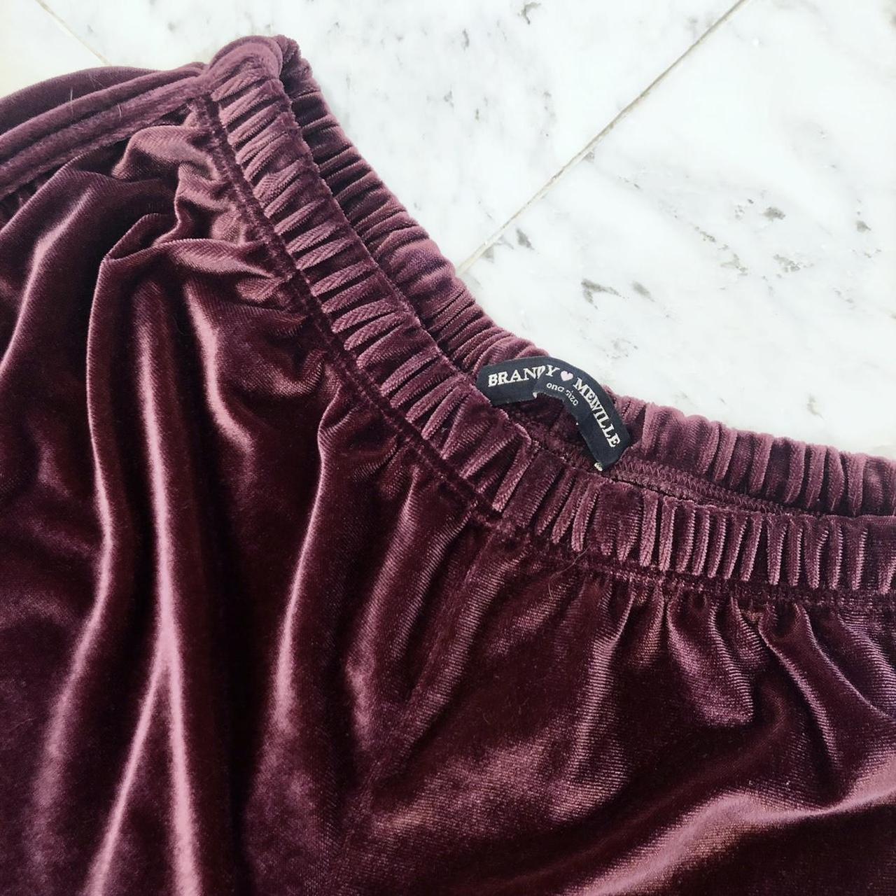 Brandy melville maroon velvet lounge... Depop