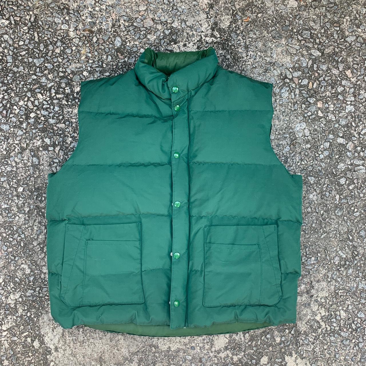 kelly green down vest