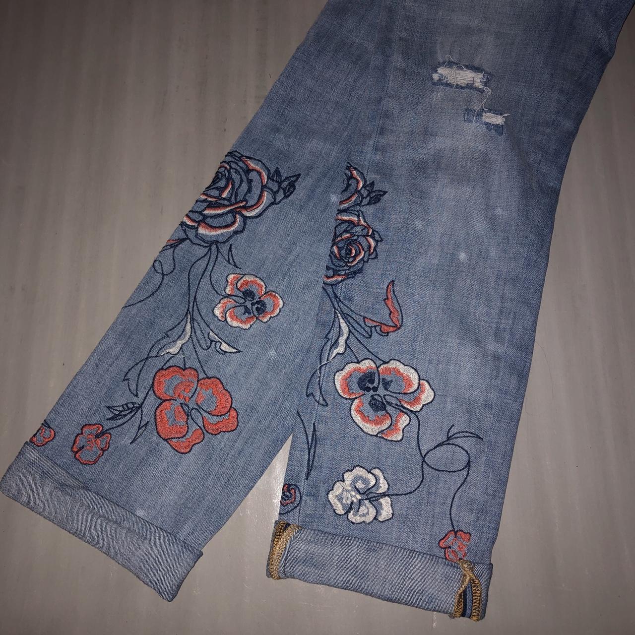 Anthropologie hot sale embroidered jeans