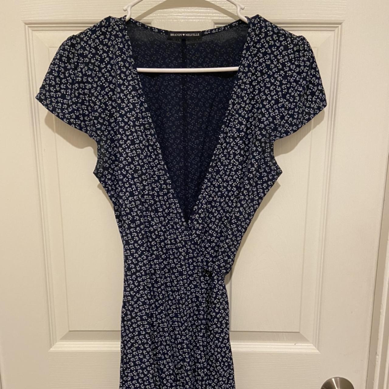 Brandy Melville Women's Navy Dress Depop