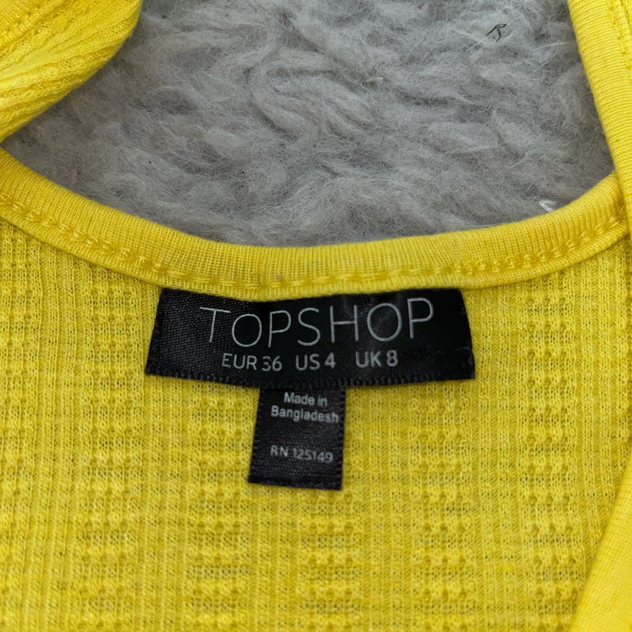Bright yellow crop top UK8 but would fit... Depop