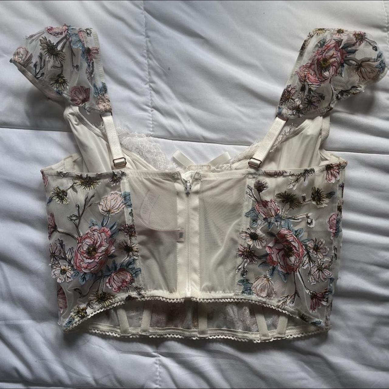 Victoria’s Secret floral bustier crop top Size... Depop