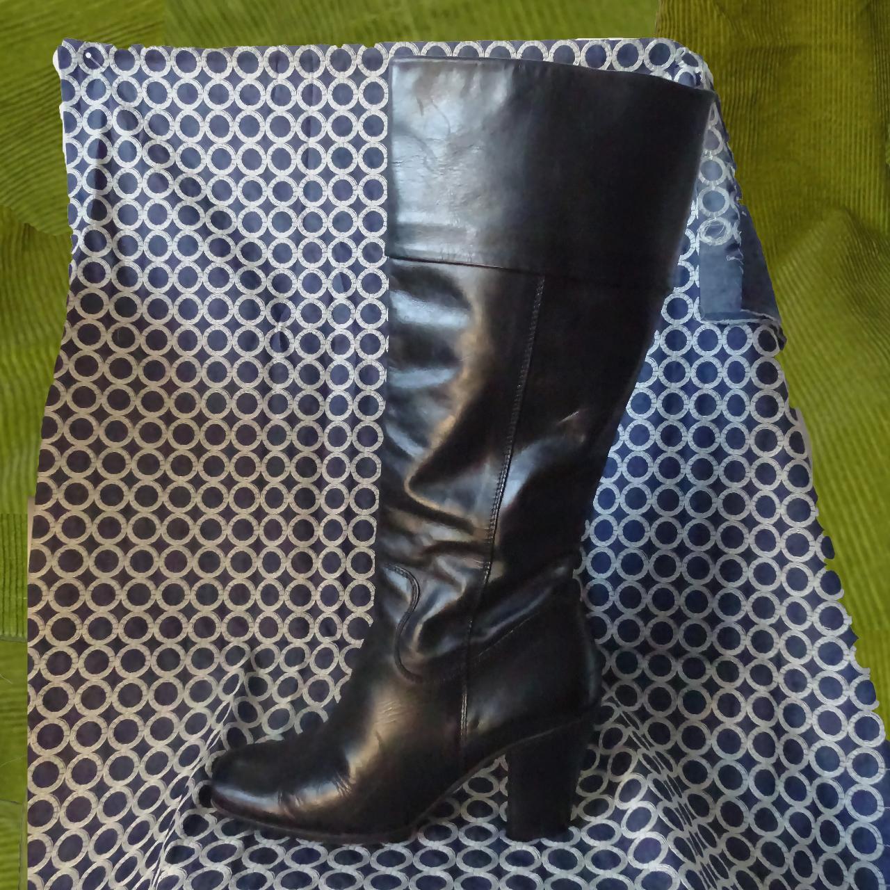 vintage black knee high boots