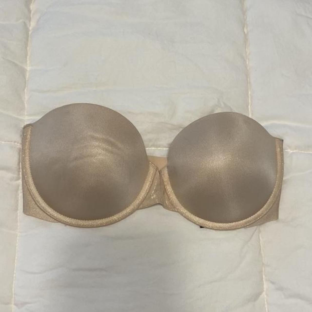 Victoria's Secret strapless bra Size 32D Nude w - Depop