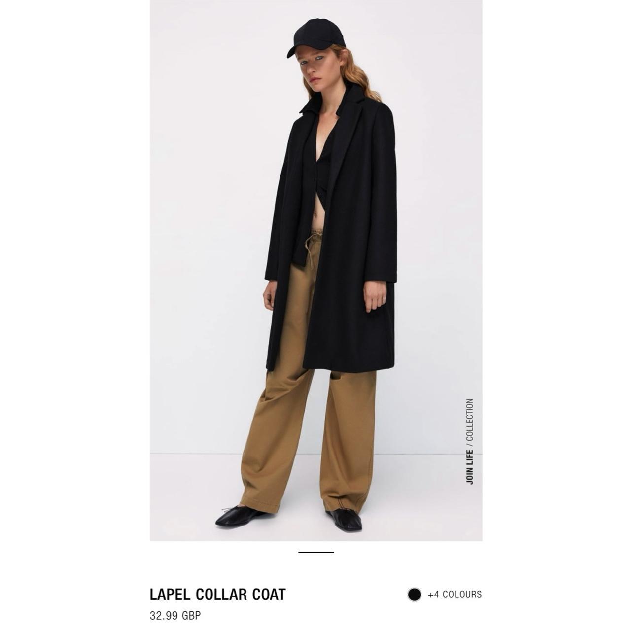 lapel coat zara