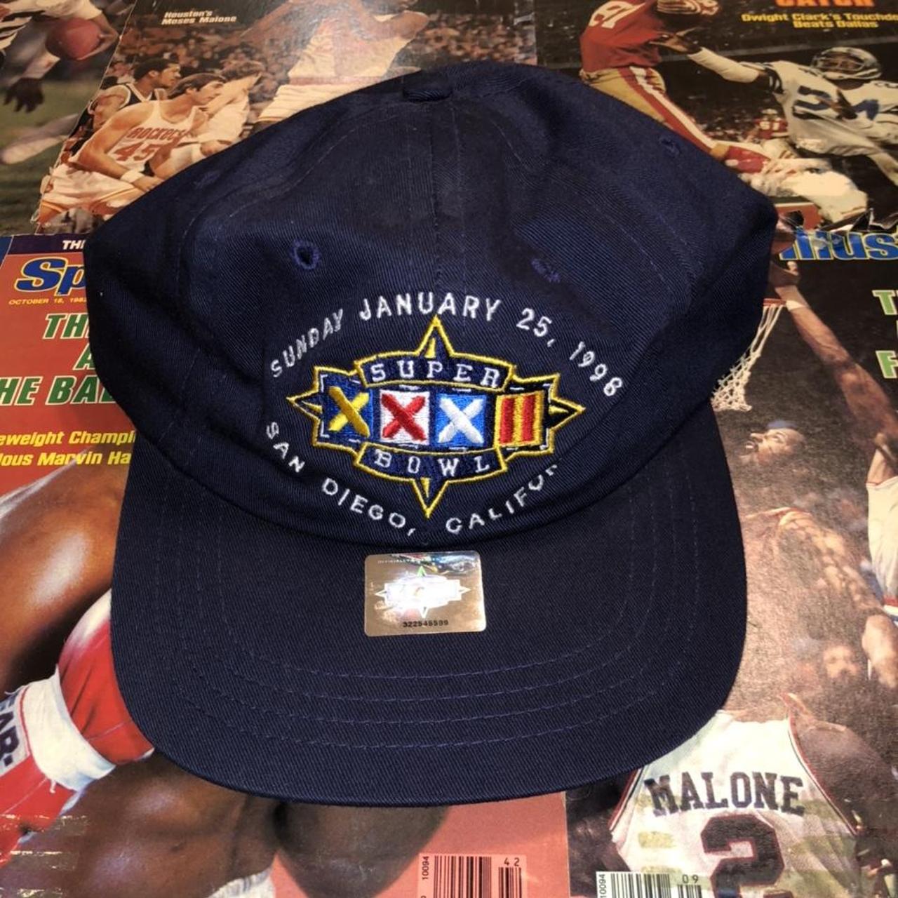 Vintage 1998 NFL Super Bowl 32 Logo 7 Strapback...