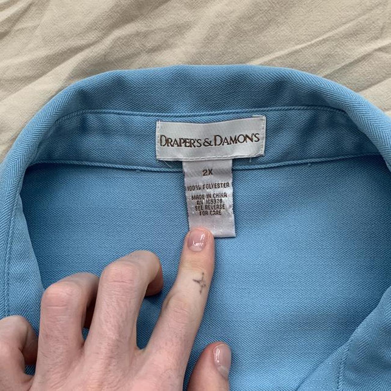 Light blue oversized button up from Daper’s&Damon’s.... - Depop