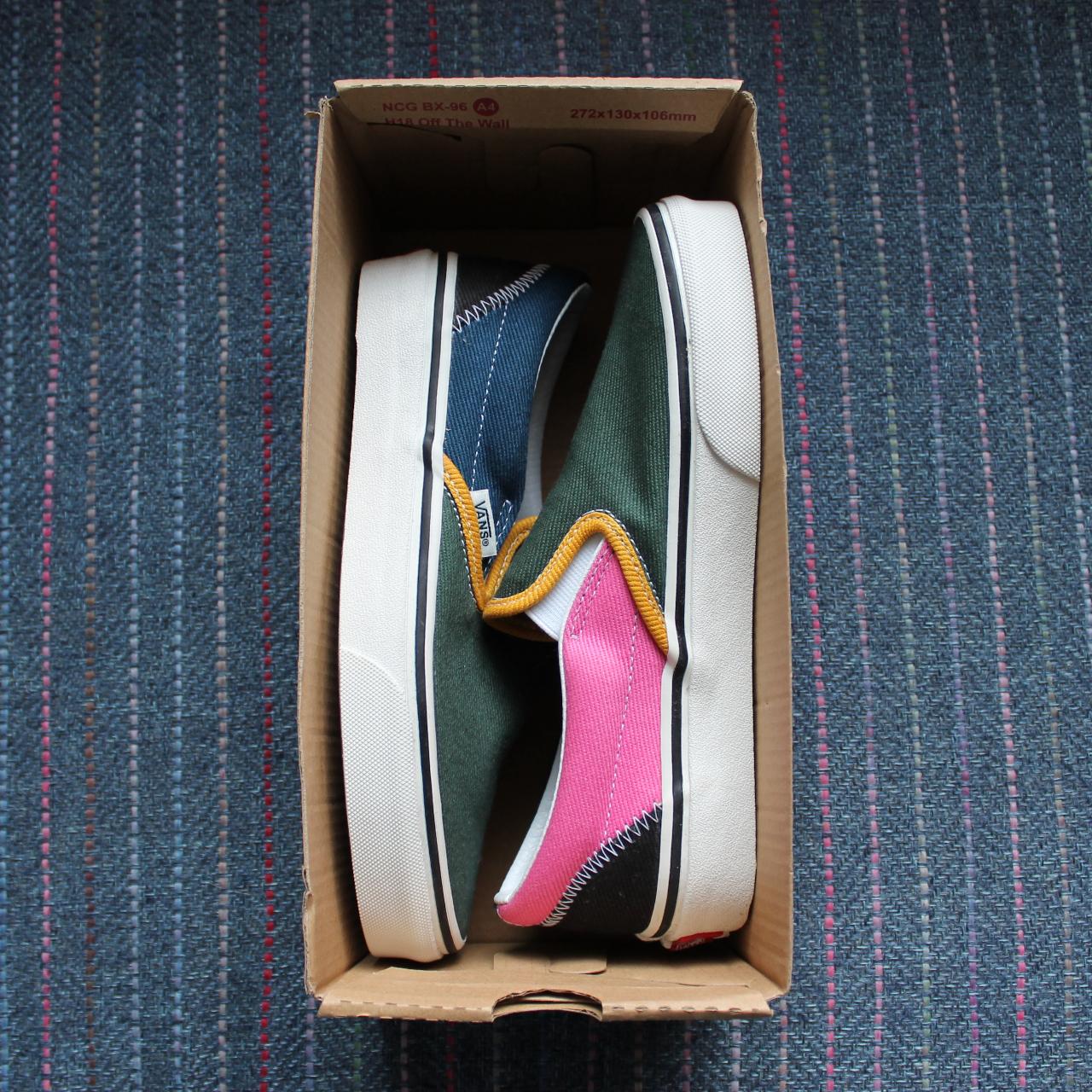 Vans slip on hot sale color block