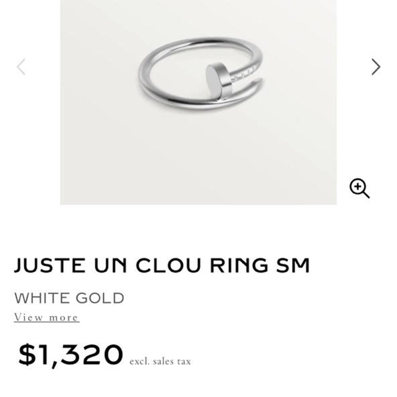 Cartier juste un hot sale clou ring thin