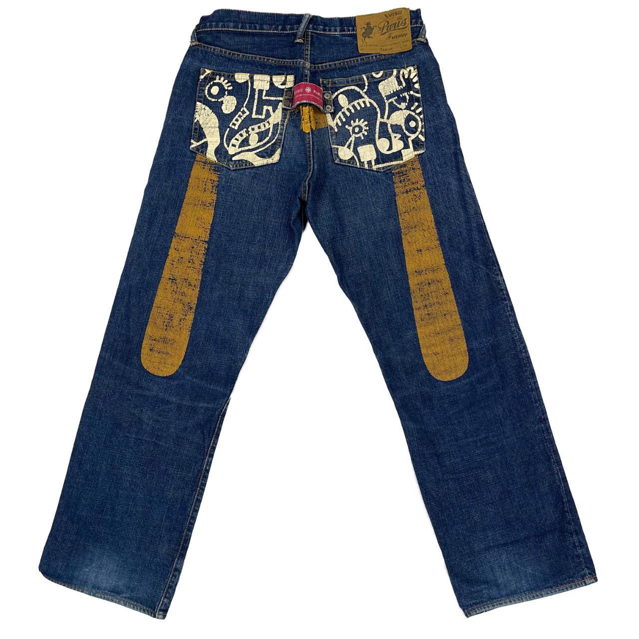 Evisu Picasso Jeans Good condition Size: 34W, 32L - Depop