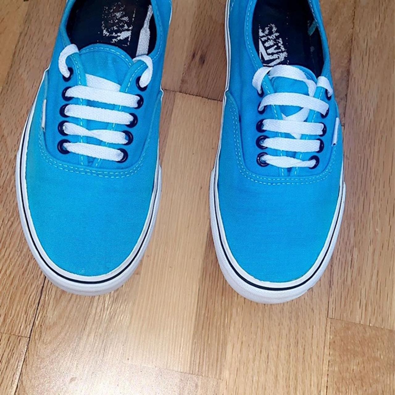 Neon store blue vans