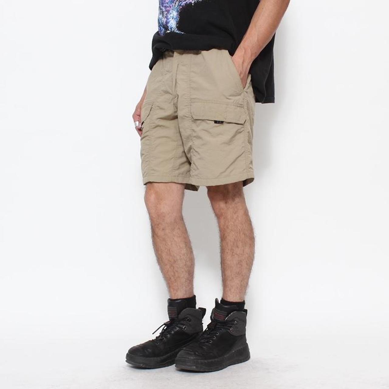 TAN KHAKI LIGHTWEIGHT NYLON FIELD SHORTS BY RUGGED... - Depop