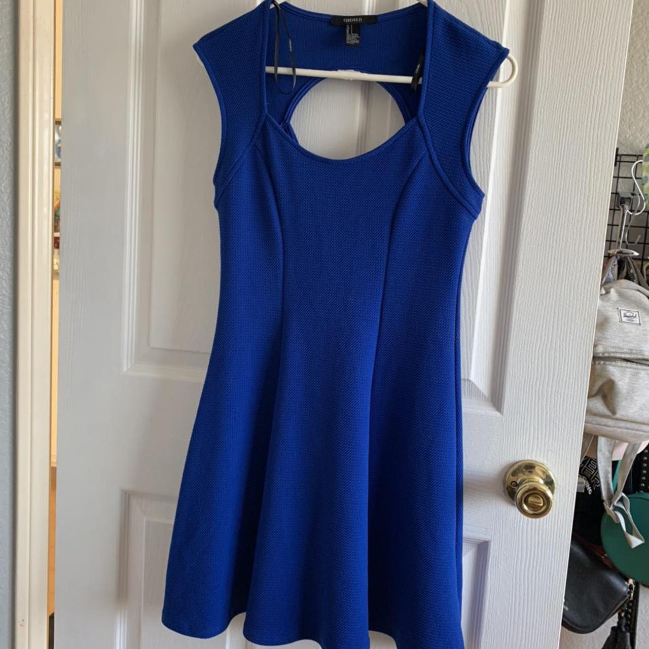 Royal blue dress with a cutout at the back, forever... - Depop