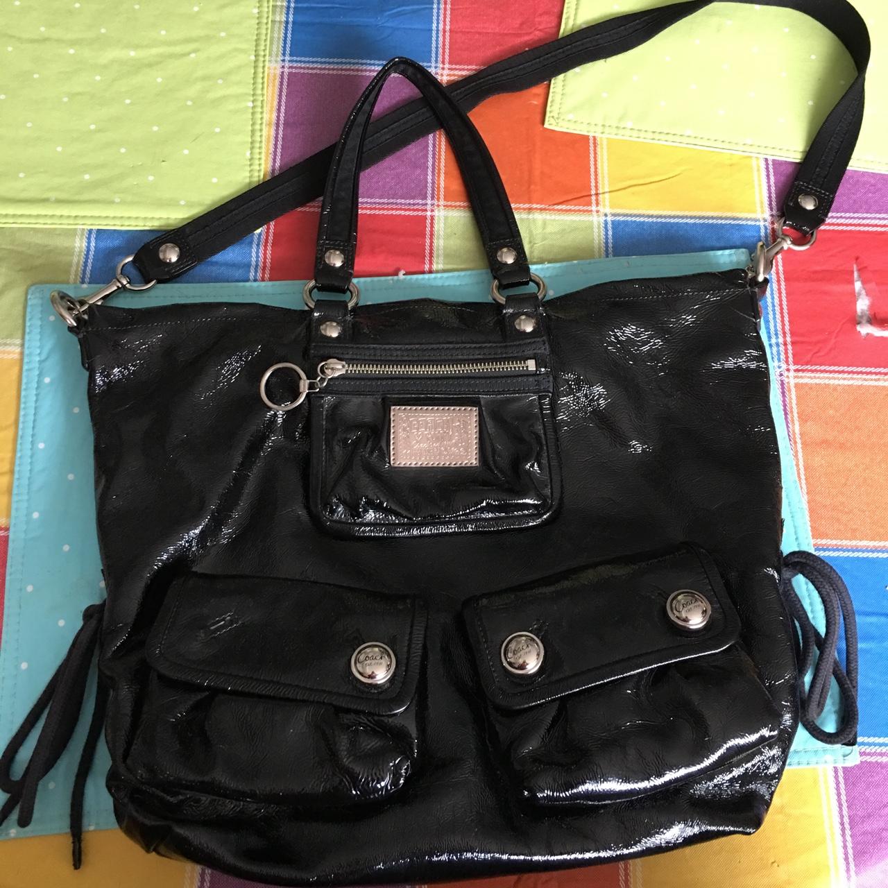 Coach poppy outlet patent leather purse