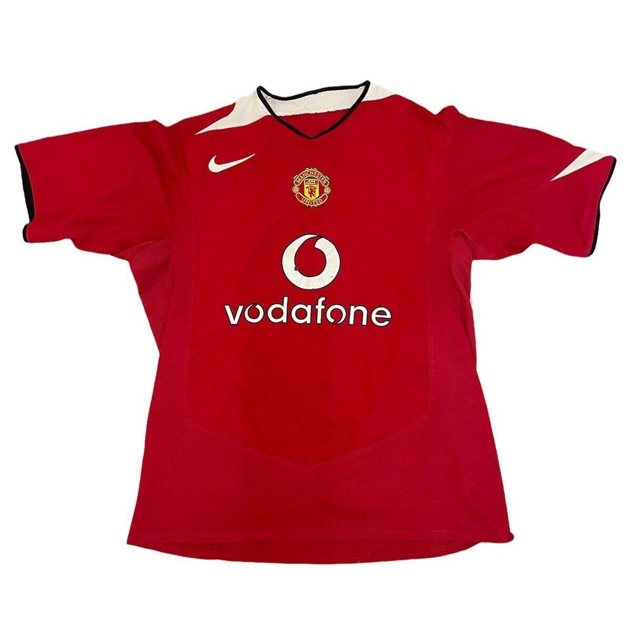 Manchester United Vodafone Nike Red Home Shirt -... - Depop