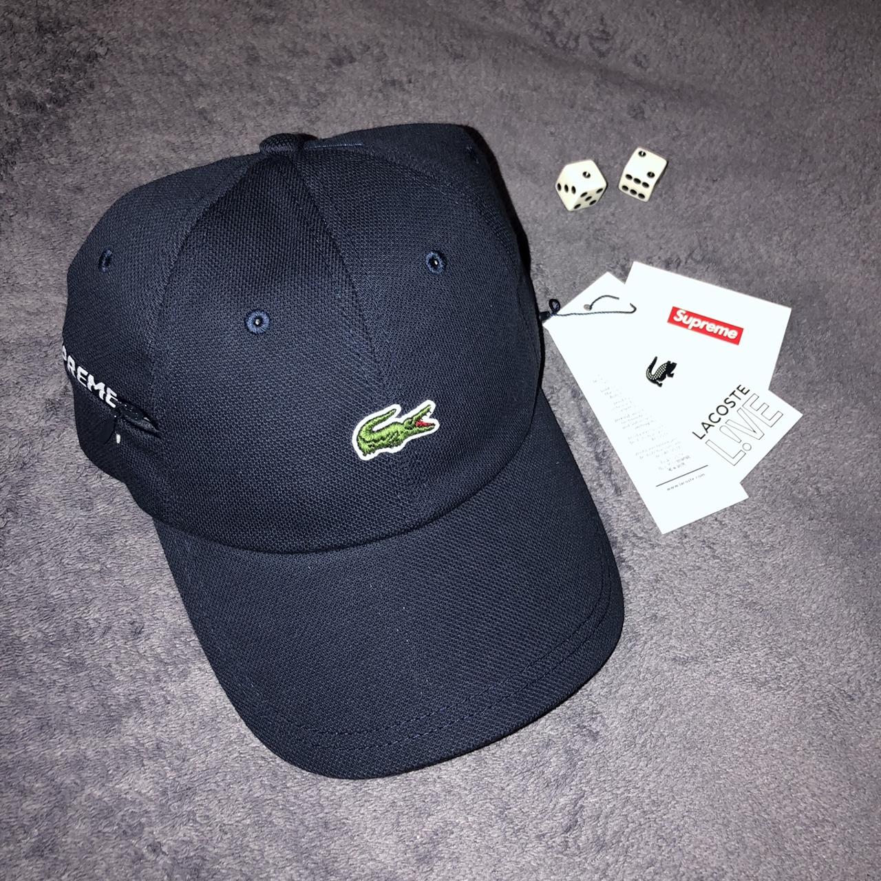 Lacoste x Supreme Navy pique hat 2019,