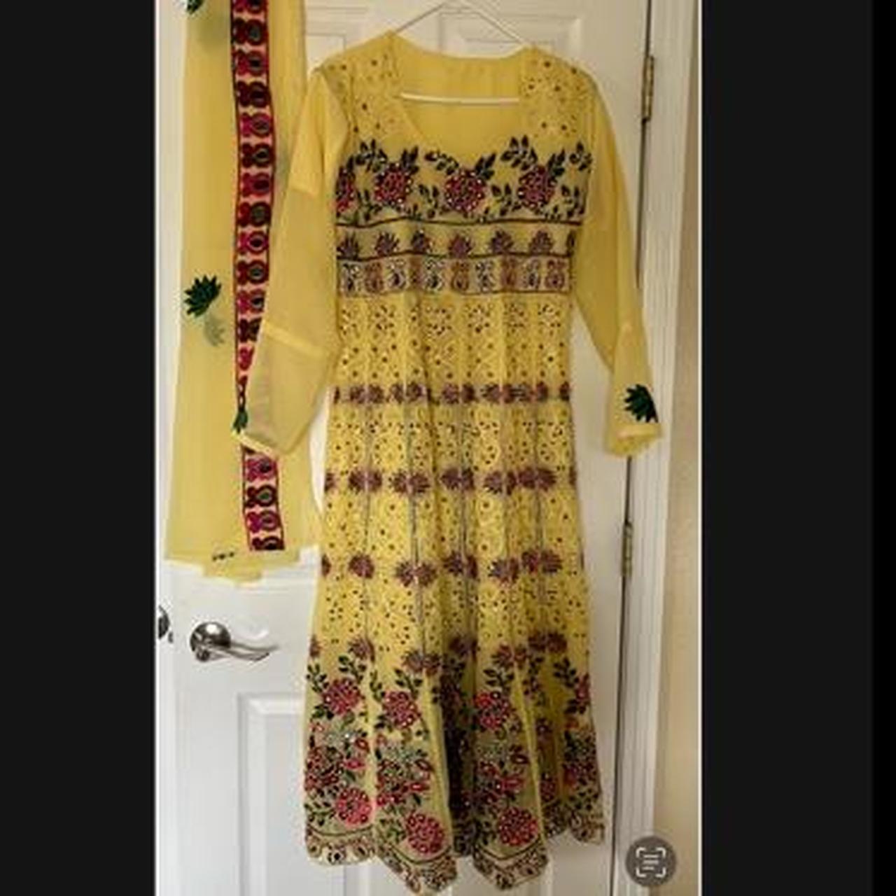 Yellow beautiful Indian/Pakistani dress. Comes with... - Depop