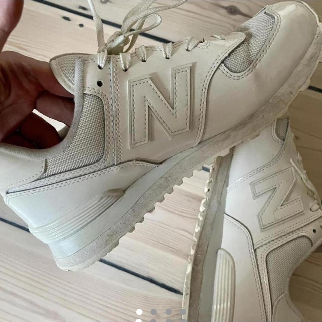 Cream new balance trainers Size Uk 8 Depop