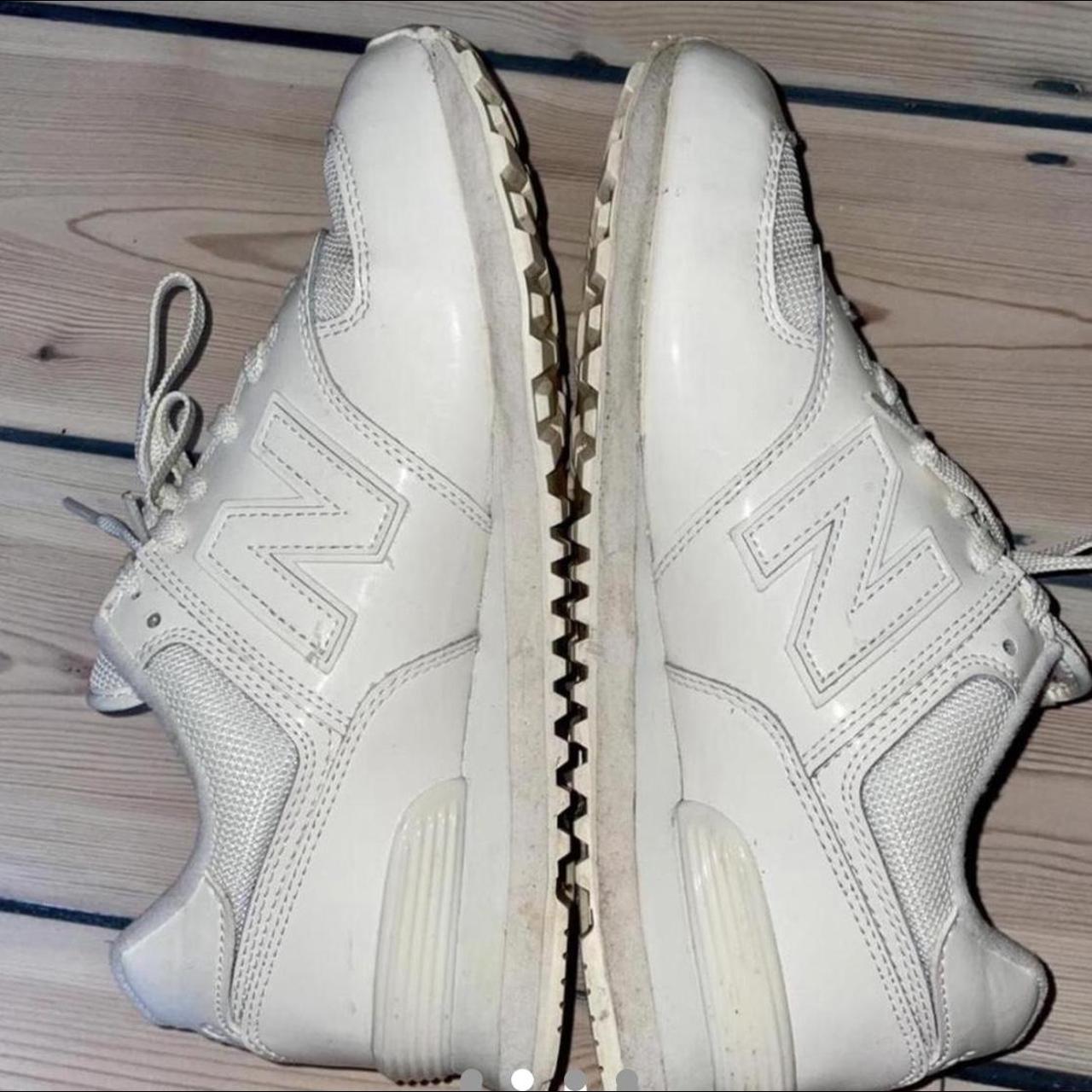Cream new balance trainers Size Uk 8 Depop