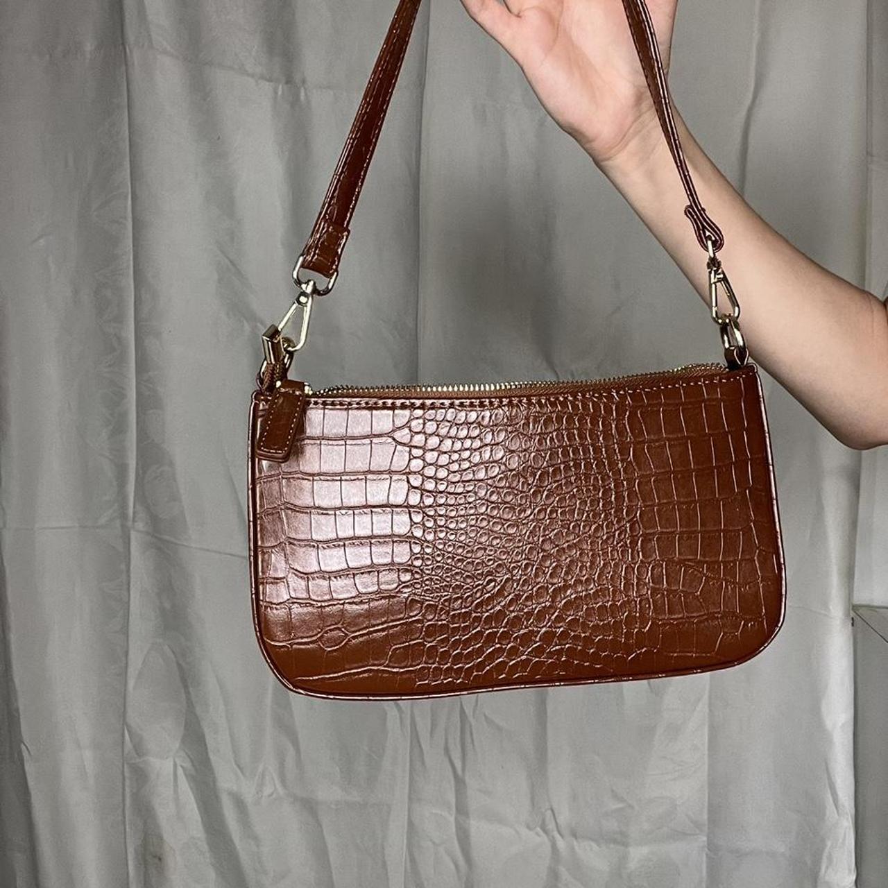 leather handbag for woman dark green - Colette S Alligator Malachite | PAUL  MARIUS