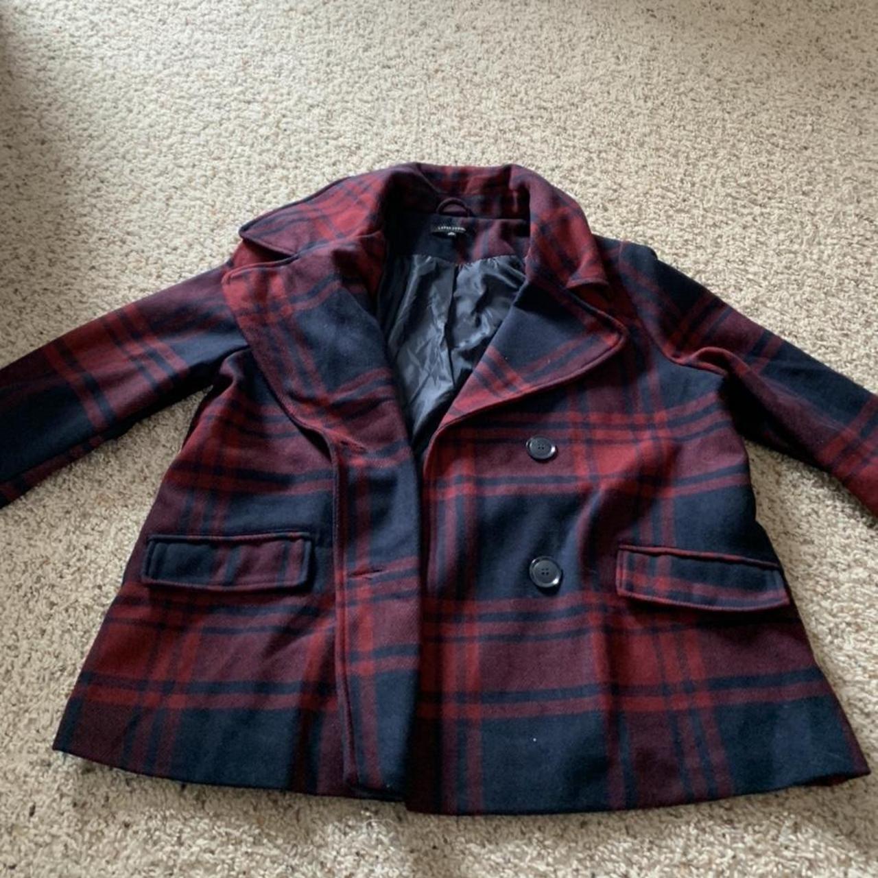 larry levine plaid coat