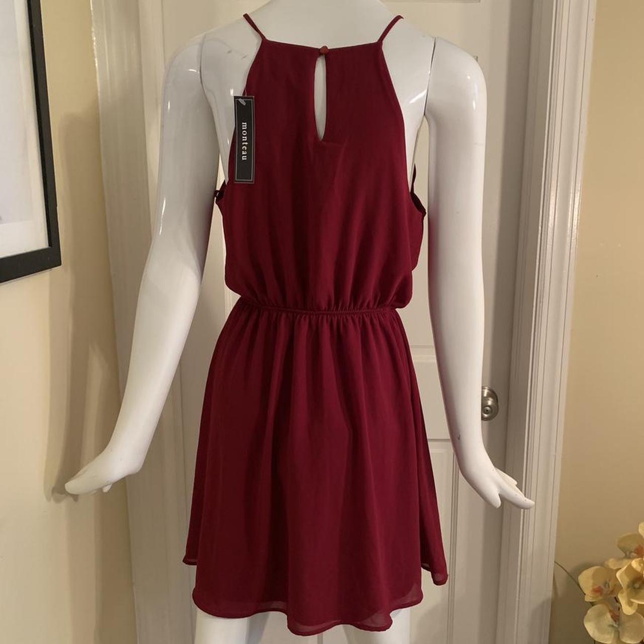 Bremont Women's Red and Burgundy Dress (2)