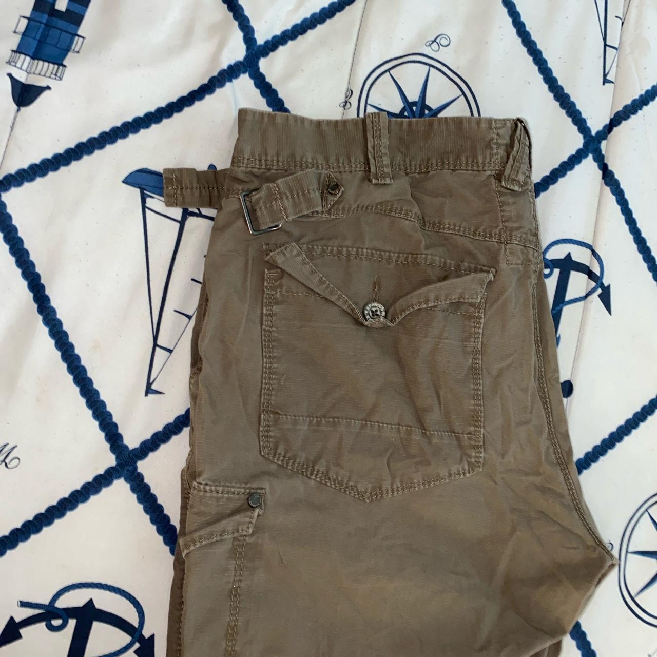 Express Men's Khaki Trousers Depop