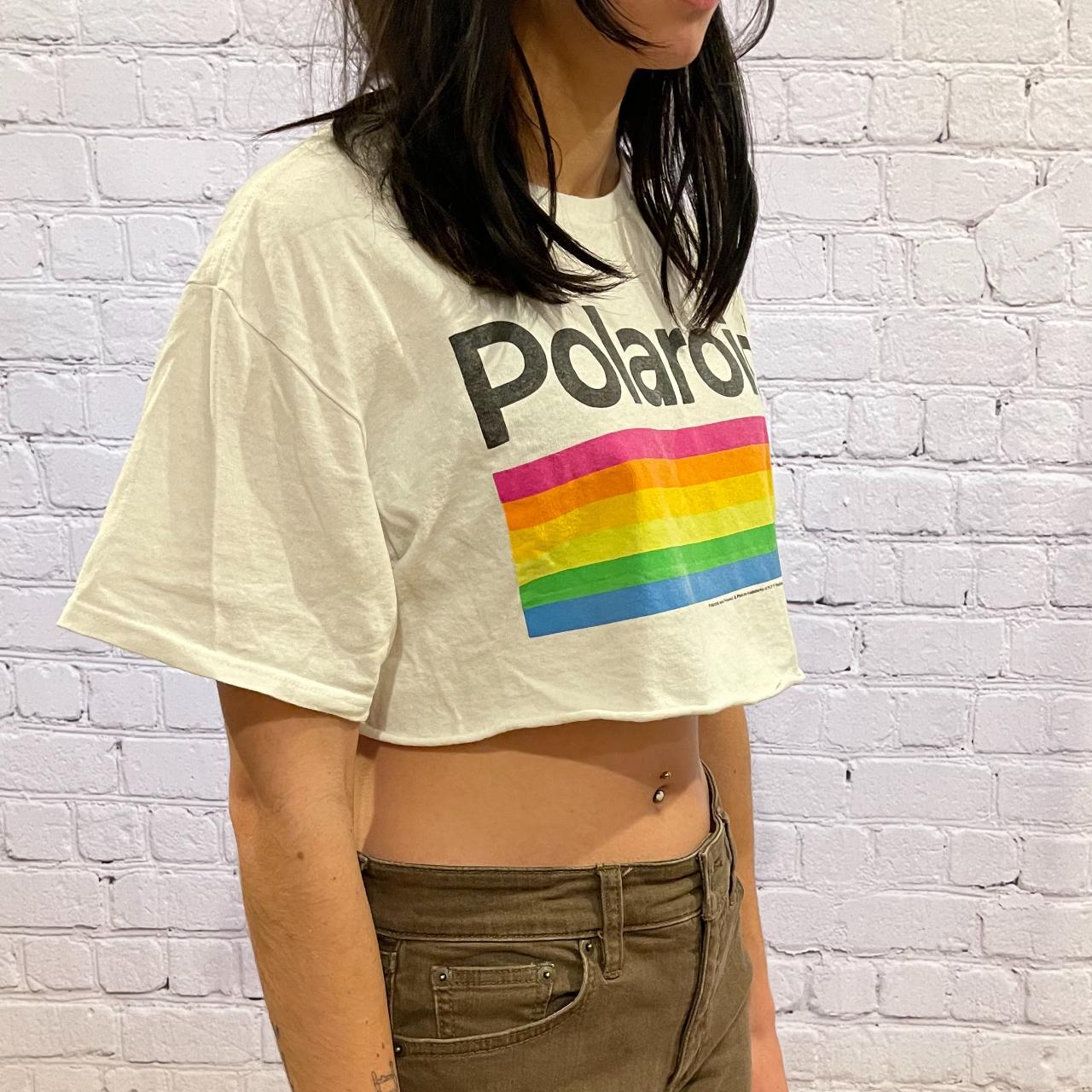 polaroid crop shirt