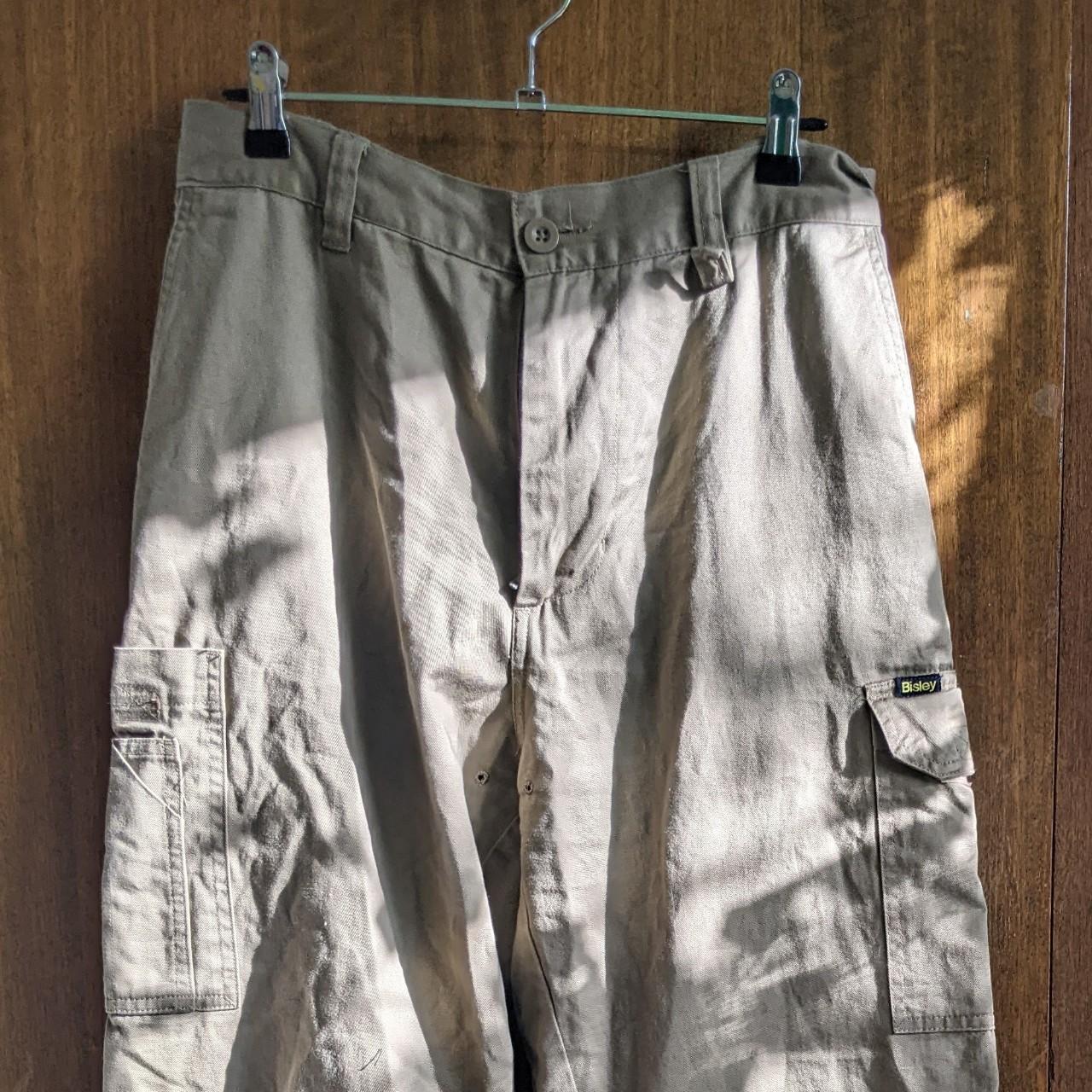 Khaki work cargo pants Waist 78cm Thigh 58cm... Depop