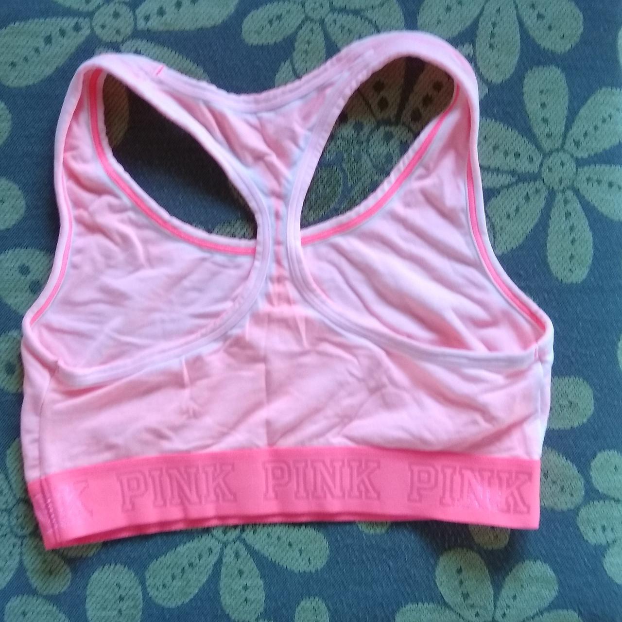 Peach pink Victoria's Secret sports bra. Size - Depop