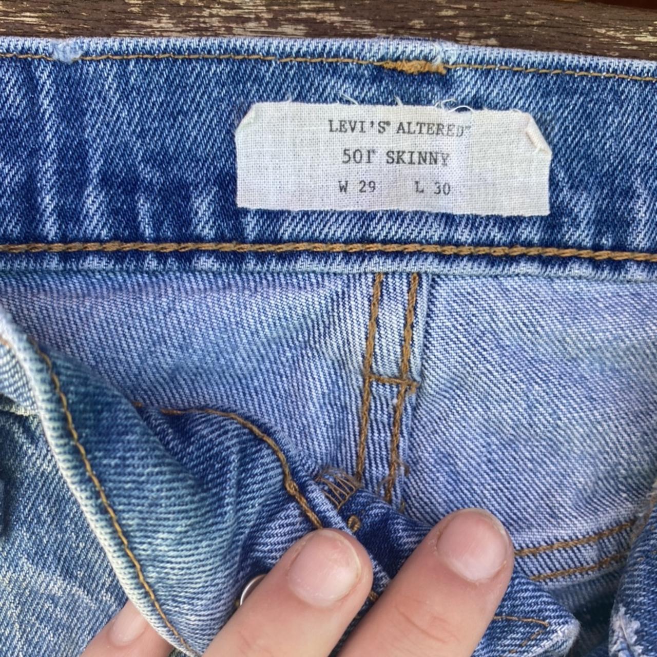 Levi's altered 501 sale skinny