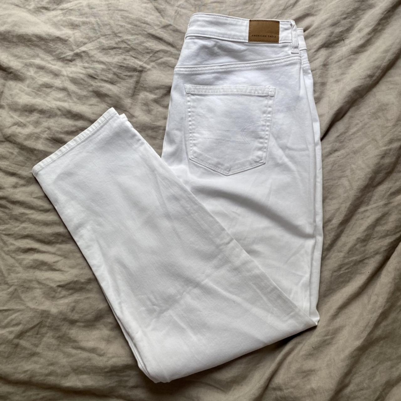 American Eagle Outfitters Women's White Jeans | Depop