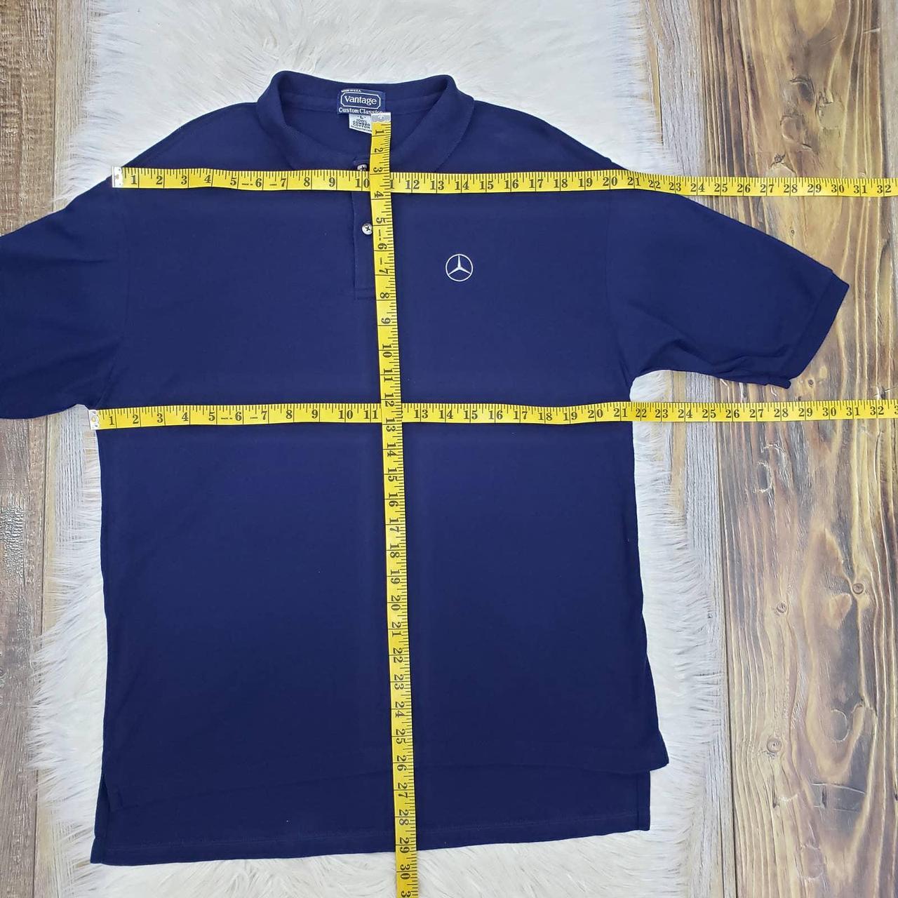 American Vintage Men's Navy and White Polo-shirts (3)