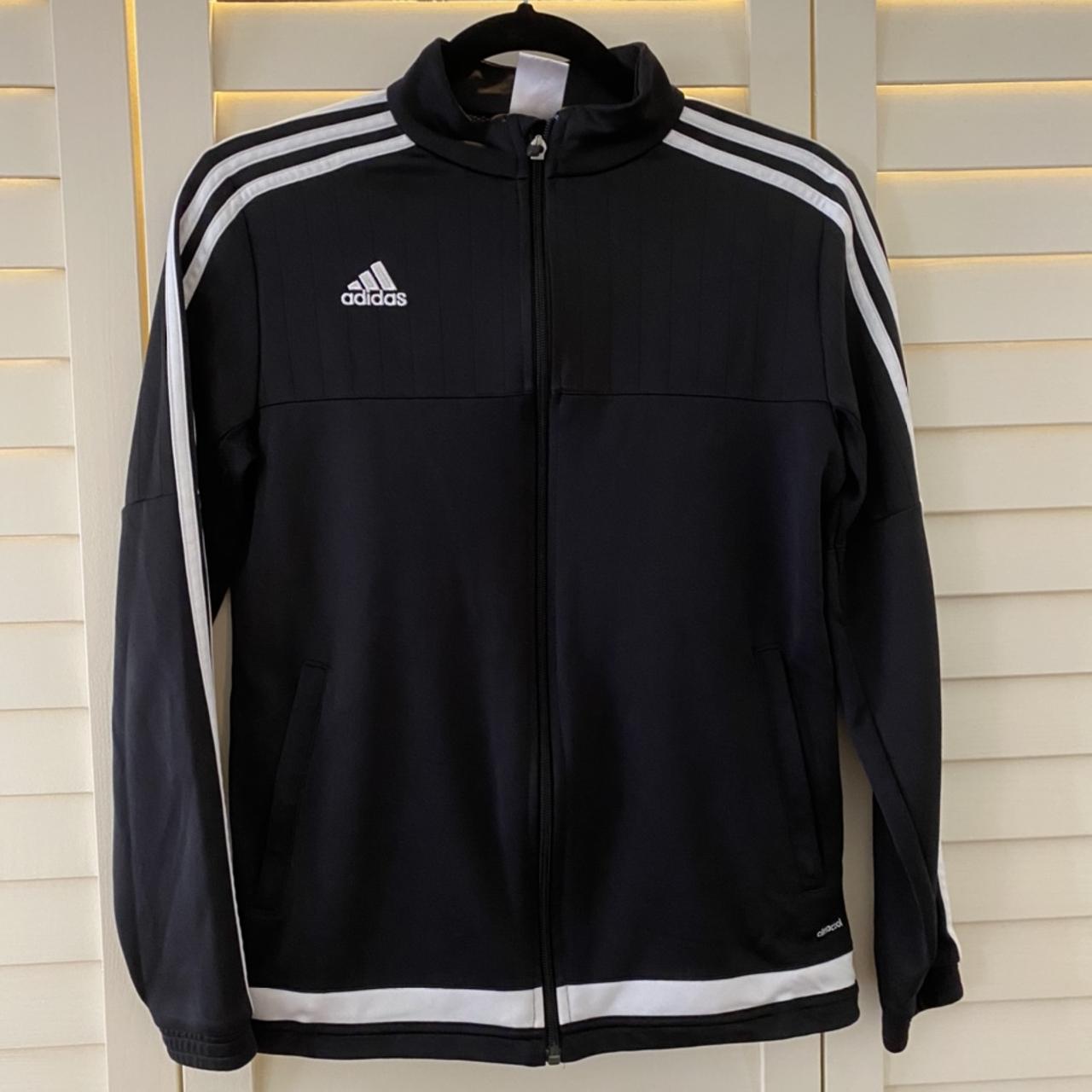 adidas track suit jacket originally $60 worn only... - Depop