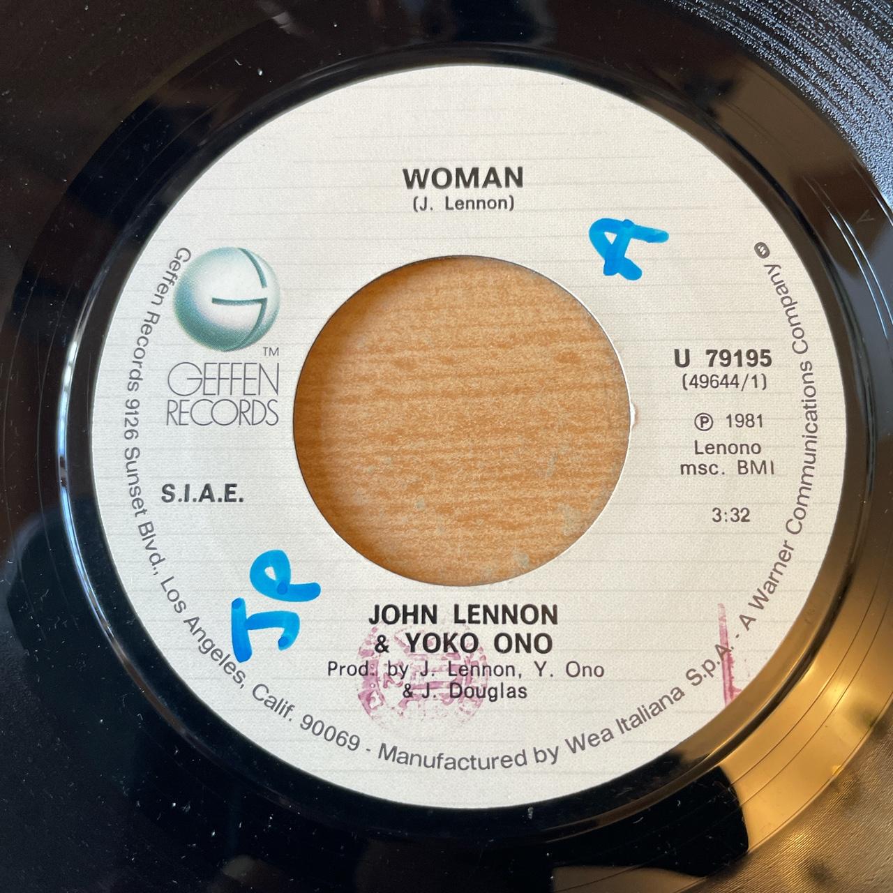 John Lennon Vinyl Woman 1981