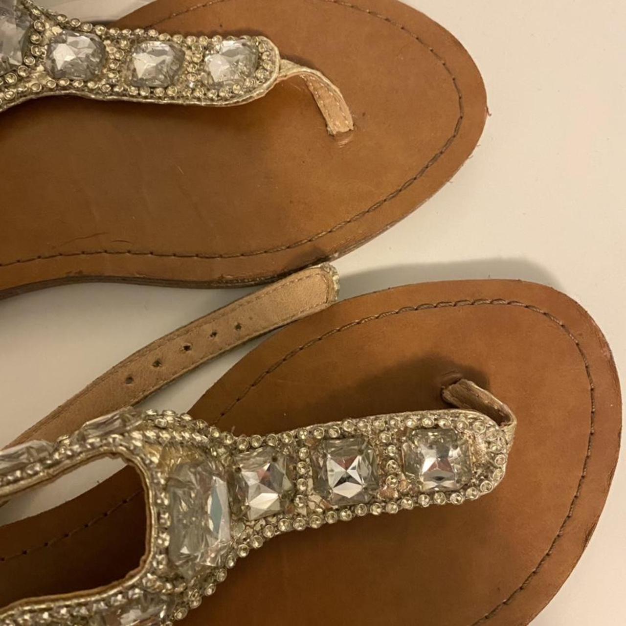 Target Mossimo shinny/sparkle gem sandals! Used, but... - Depop