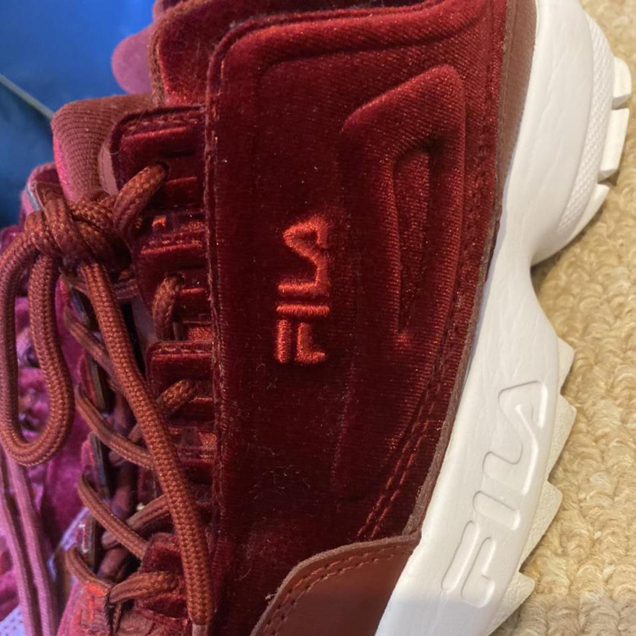 Fila velvet hot sale trainers