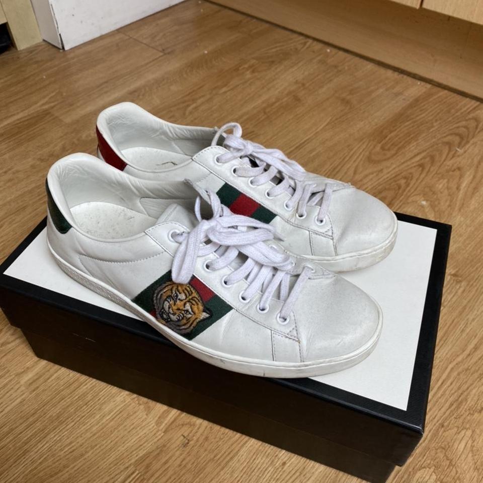 Gucci Ace Sneakers Tiger Embroidered Size UK 8 Rare Depop