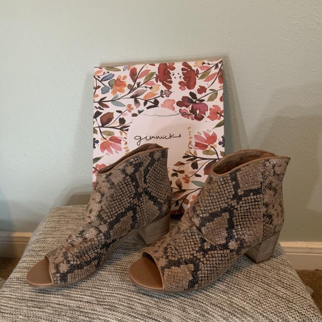 faux snakeskin heels