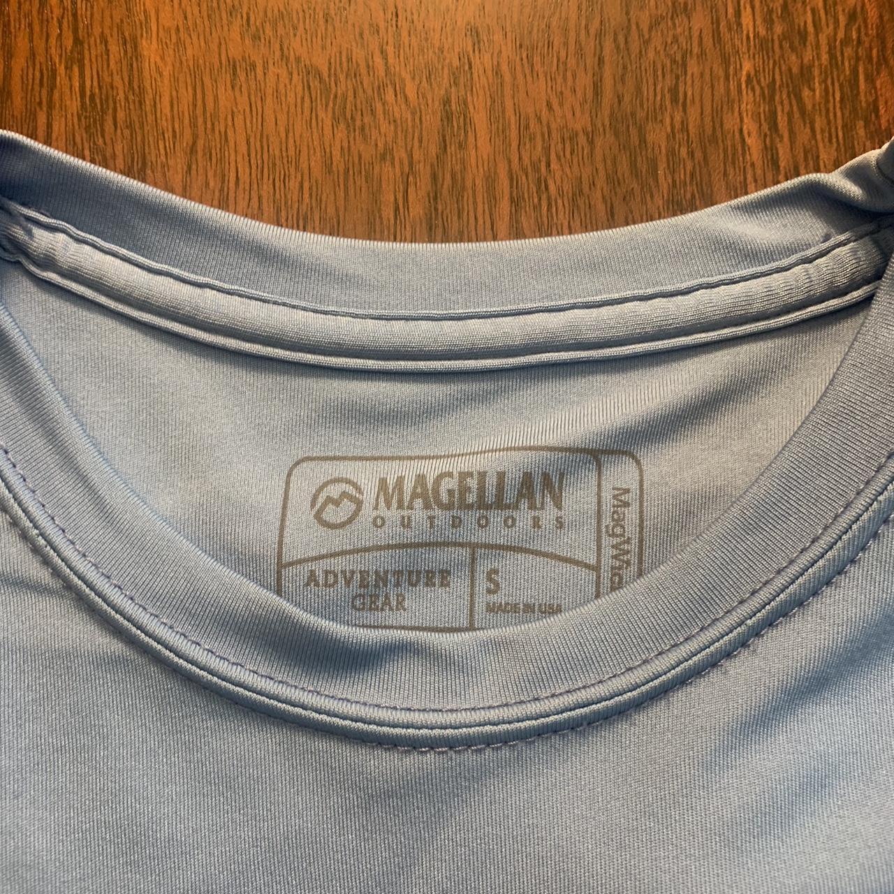 Magellan Men's Blue and Navy Shirt | Depop