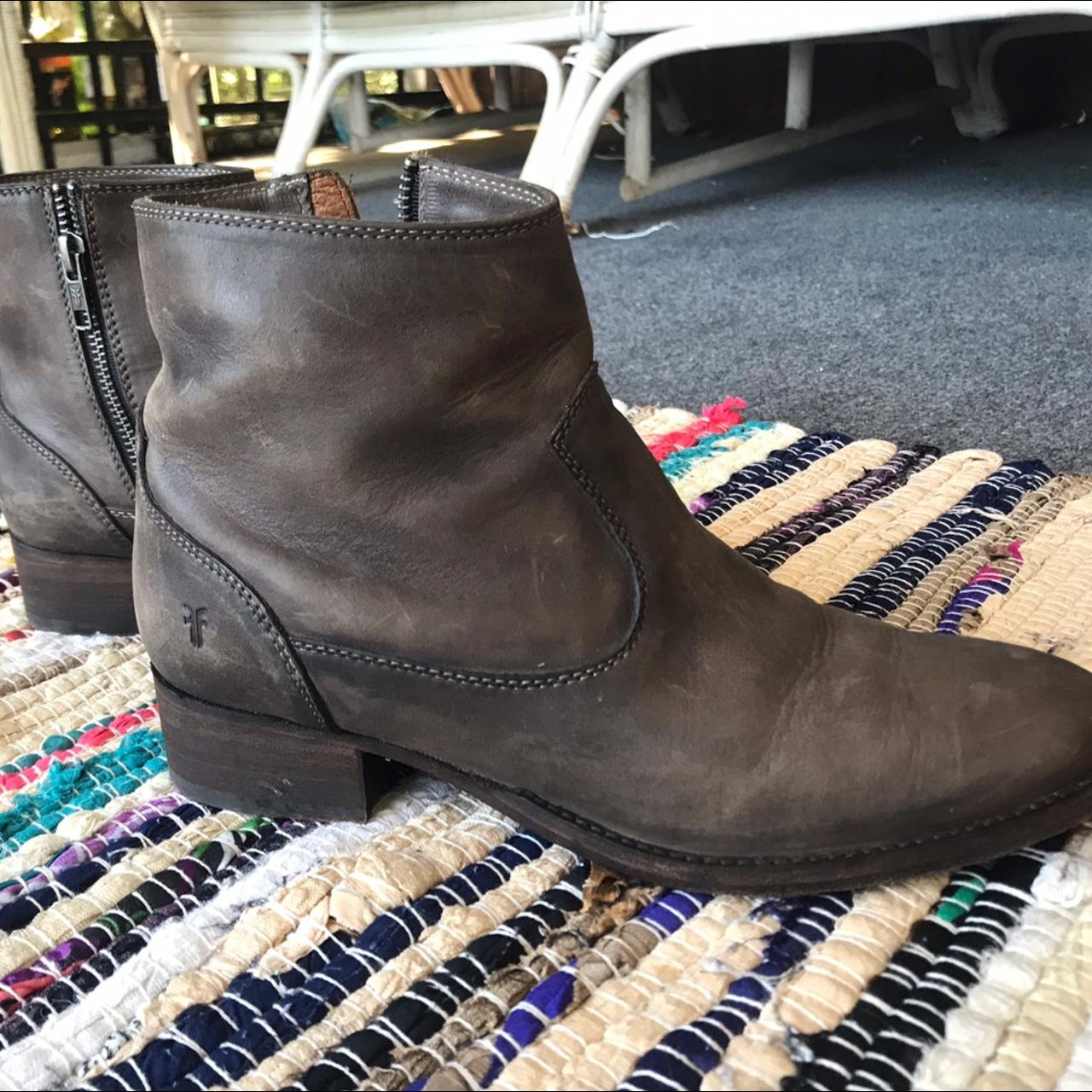frye brown leather boots