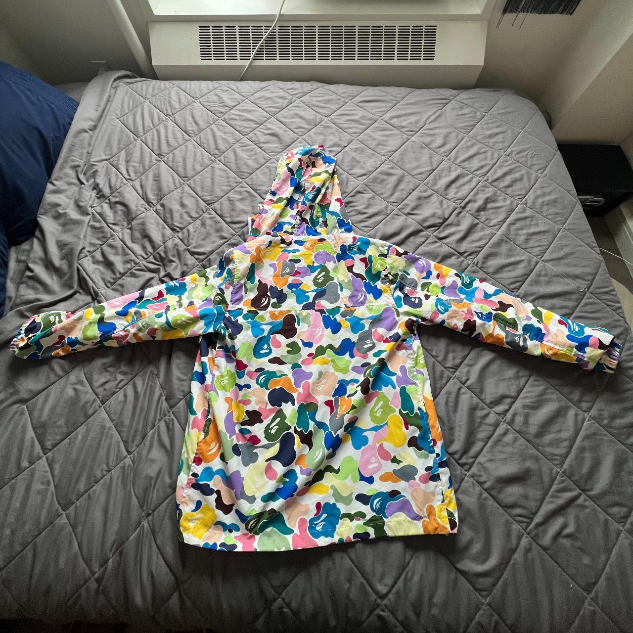 Bape Multi camo Windbreaker Condition 10 10 Size Depop