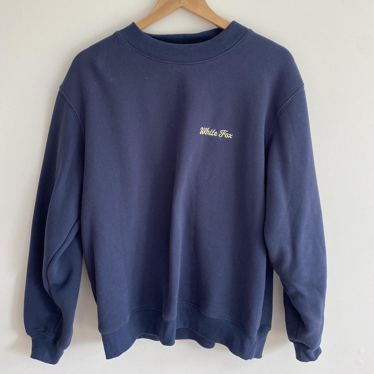 Blue White Fox jumper Worn once but is labeled on... - Depop