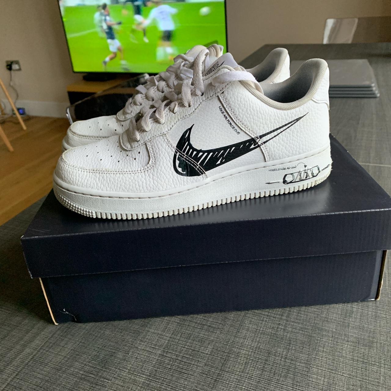 Nike Air Force 1 Black and white LV8 Utility. In... - Depop