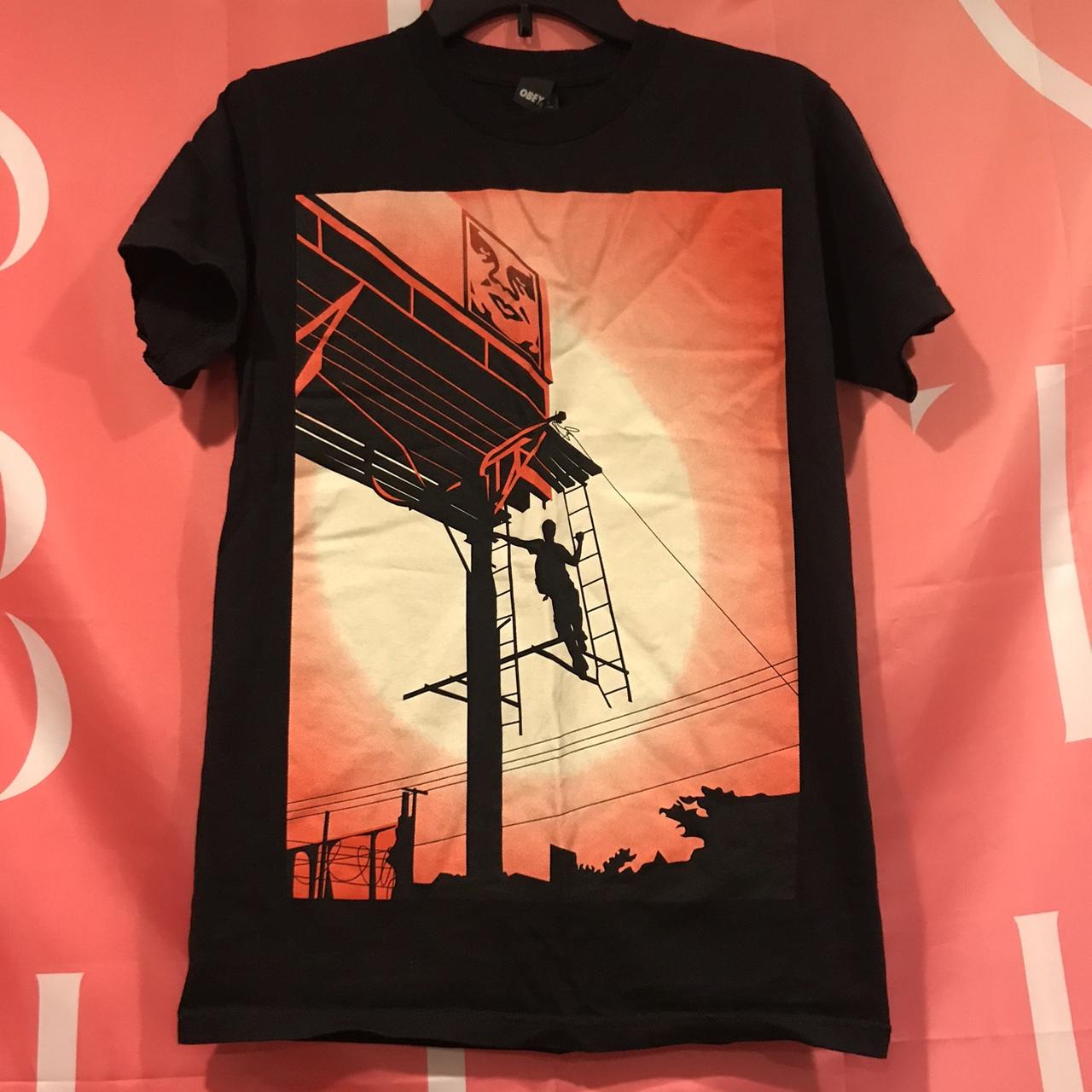 Obey billboard graffiti tagger shirt, size small. | Depop