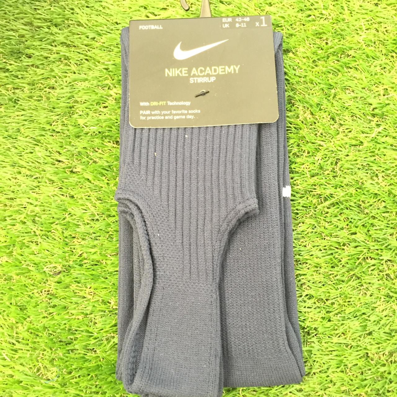 Nike academy navy stirrup socks, Size large