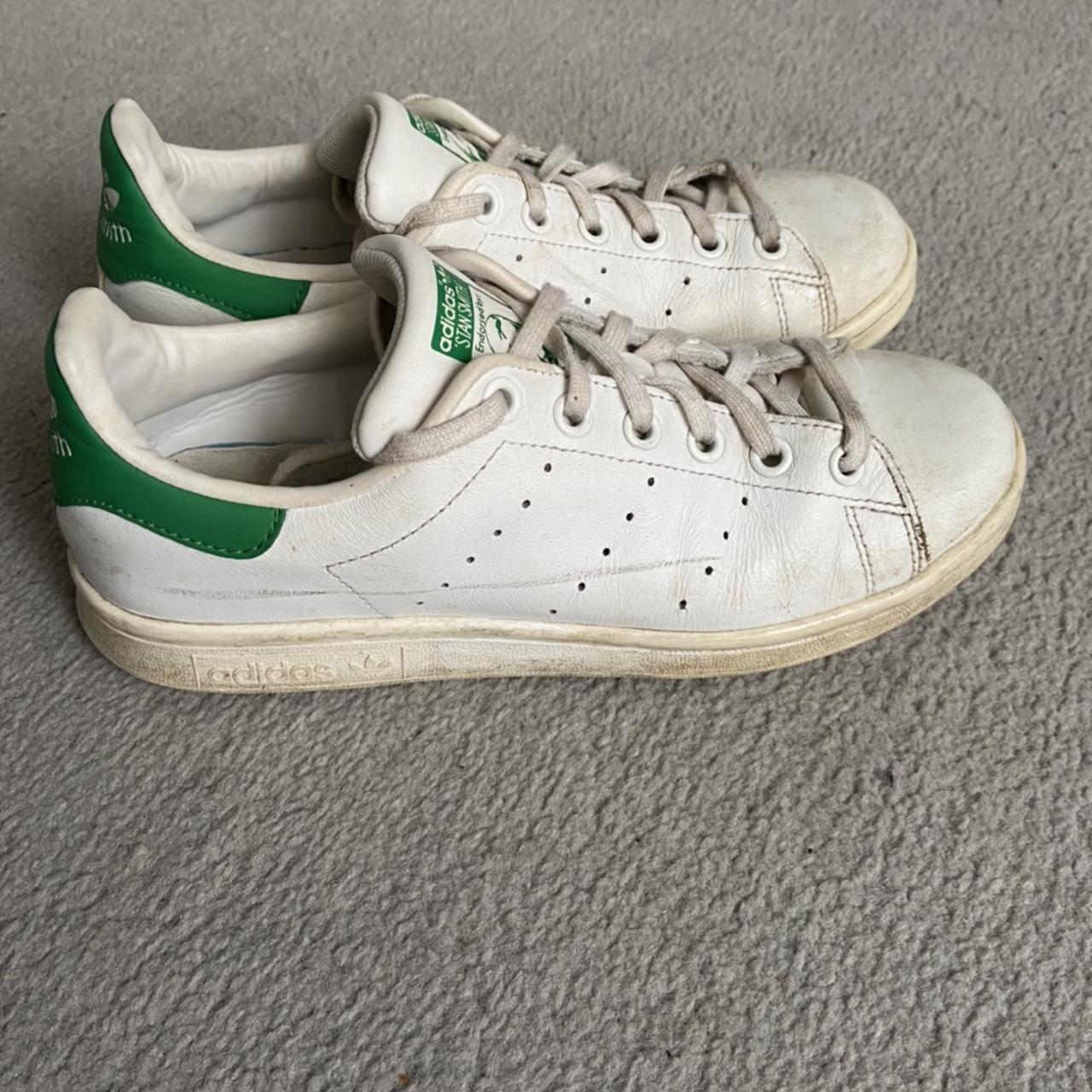 Green adidas stan smiths trainers Size 5 Good... - Depop