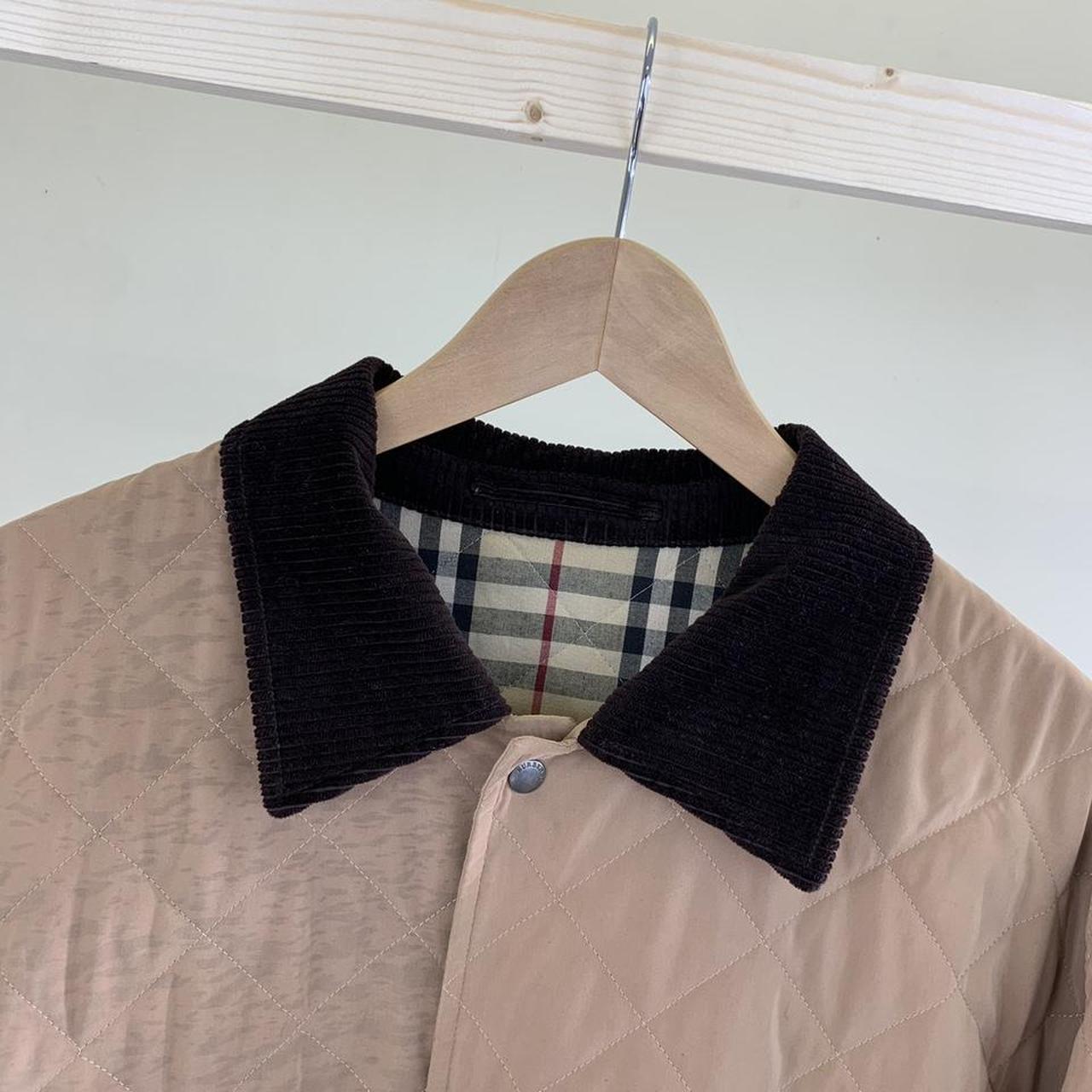 Mens brown Burberry hunting/shooting style jacket... - Depop